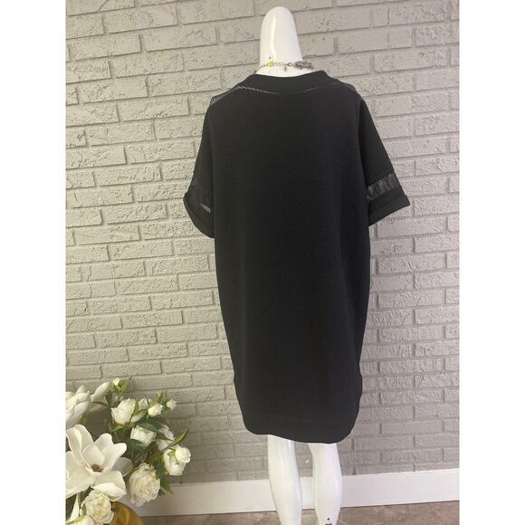 Serena Williams Black Waffle Knit / Mesh Shirt Dress Size 1X - Picture 5 of 8